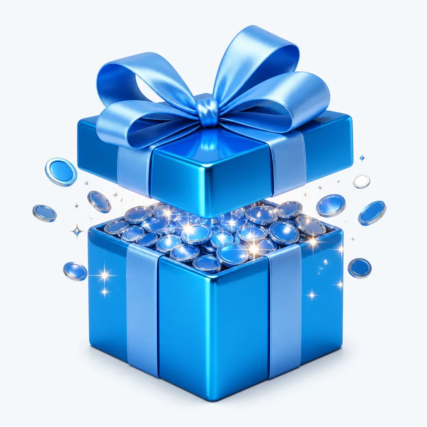 Ribbon-tied gift box — Cosmo