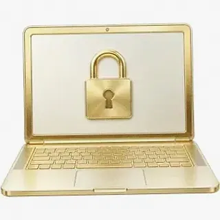 Laptop with padlock — Cosmo