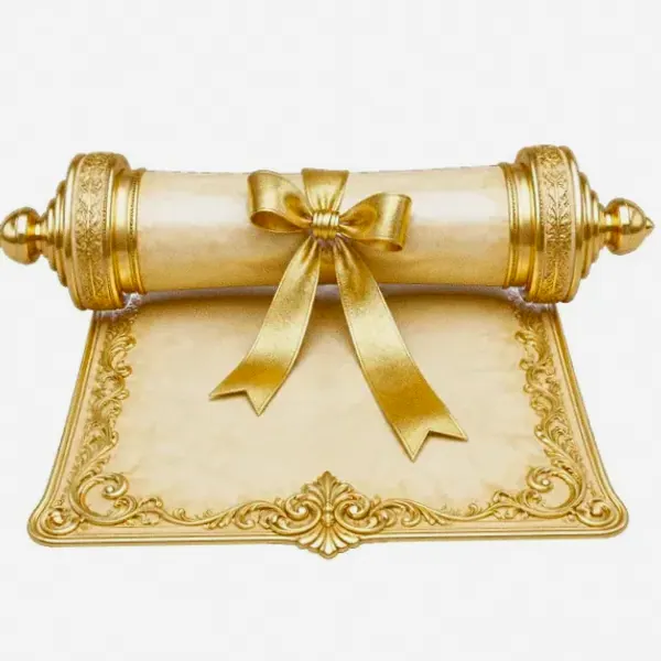 Decorated parchment scroll — Cosmo