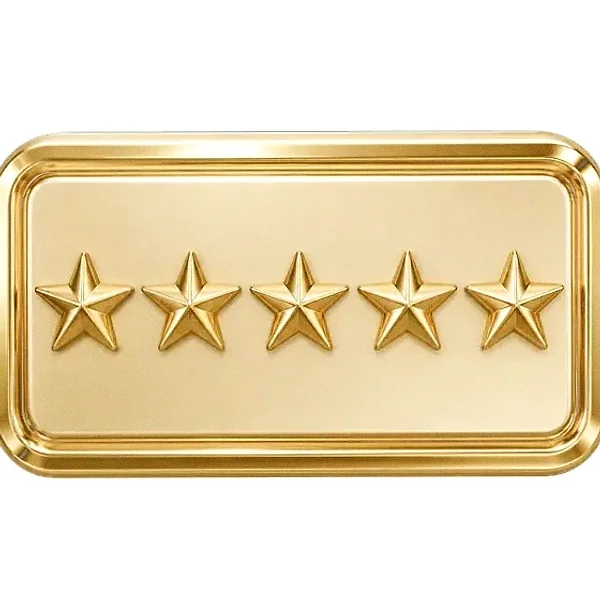 Five-star rating plaque — Cosmo