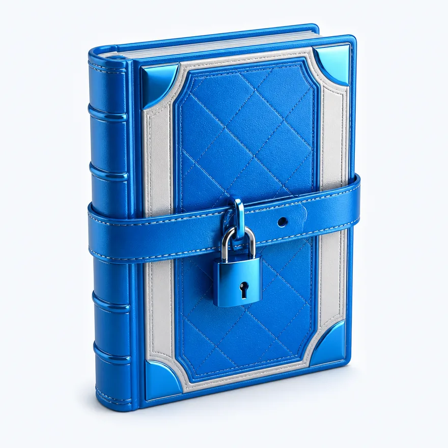 Book with padlock strap — Cosmo