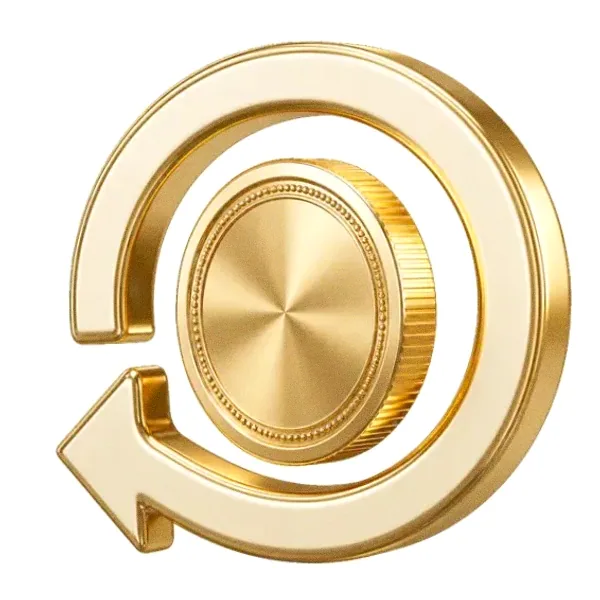 Coin with circular arrow — Cosmo