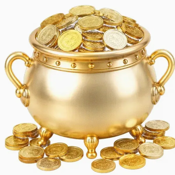 Coin-filled cauldron — Cosmo